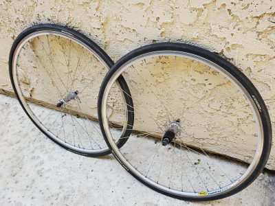Used Ultegra/Open Pro wheelset with almost new 28mm GP5000 tires