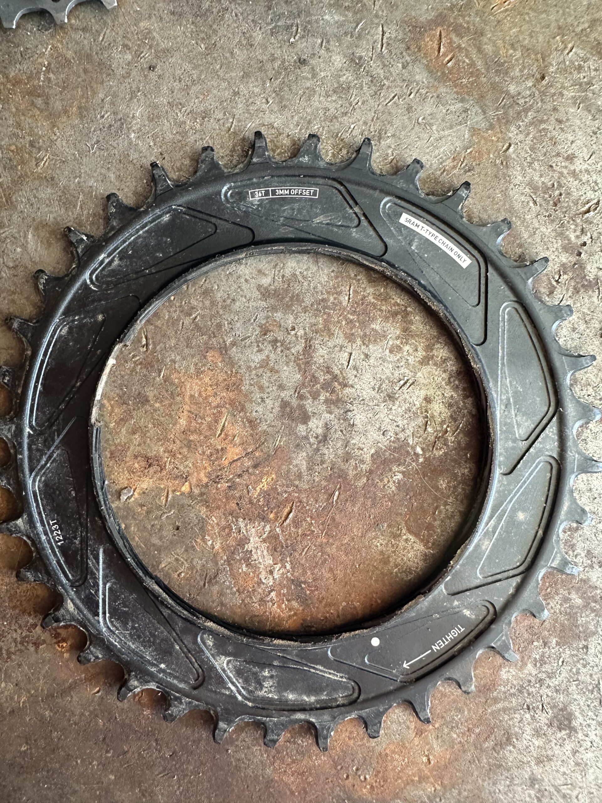 36t Sram XX SL power meter chainring 3mm offset