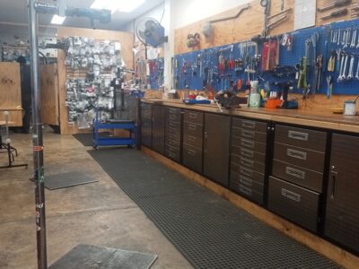 Fully equipped bike repair shop in high volume area