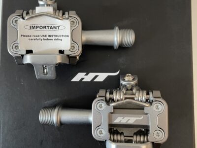 HT Components Leopard M1 CrMo spindle clipless pedals, new in box