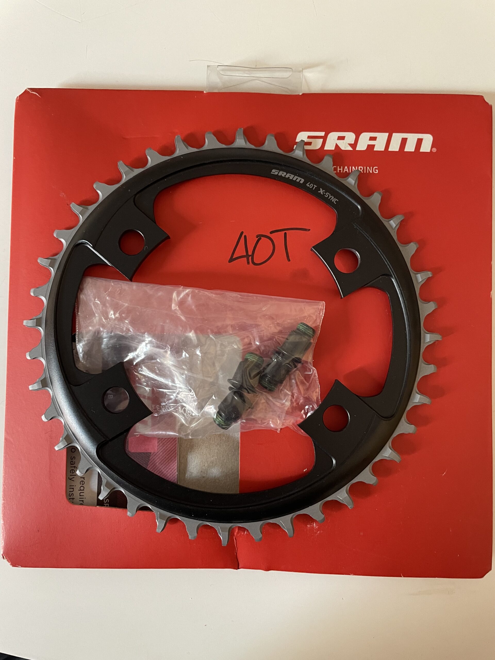 SRAM AXS X-Sync 40t chainring, for 1x12 gravel/cx, brand new, 107bcd 4-bolt asymmetrical with hardware