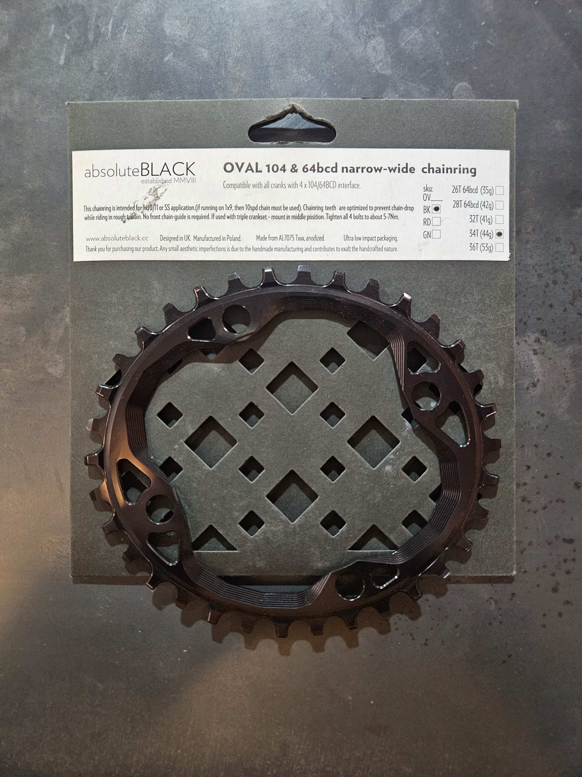 absoluteBLACK Oval 104 BCD Chainring