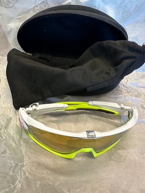 Custom Oakley JawBreaker Fire Iridium Lenses