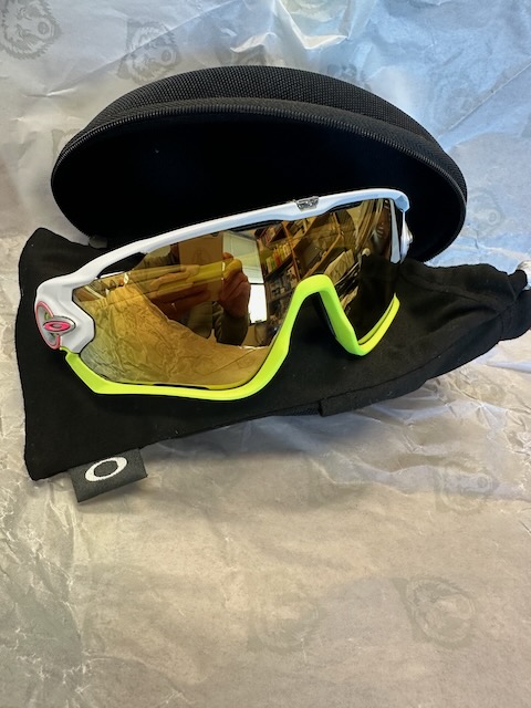 Custom Oakley JawBreaker Fire Iridium Lenses