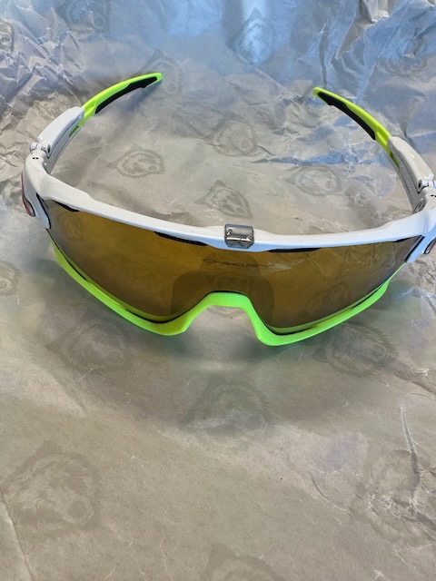 Custom Oakley JawBreaker Fire Iridium Lenses