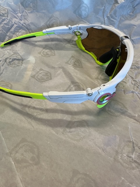 Custom Oakley JawBreaker Fire Iridium Lenses