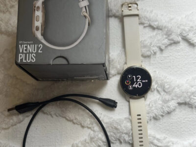 Garmin Venu 2 Plus GPS Smartwatch Stainless Steel Cream Gold Ivory