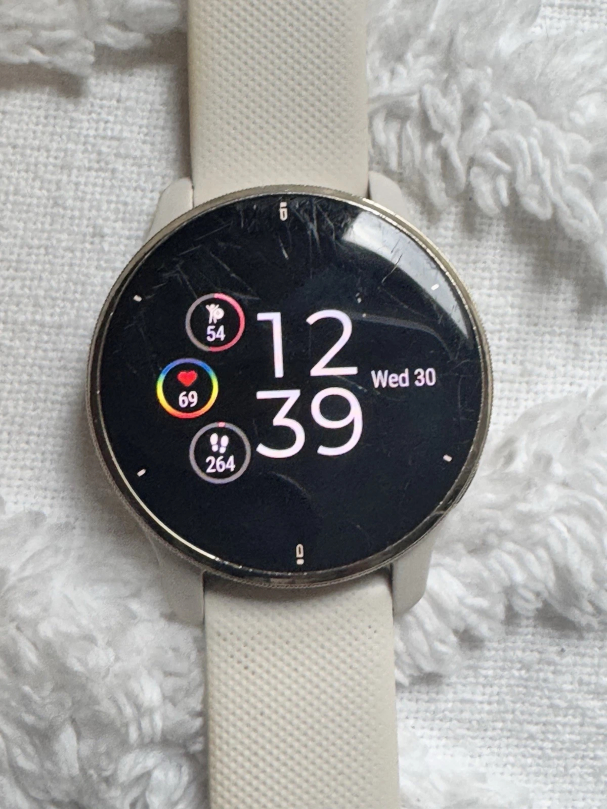 Garmin Venu 2 Plus GPS Smartwatch Stainless Steel Cream Gold Ivory