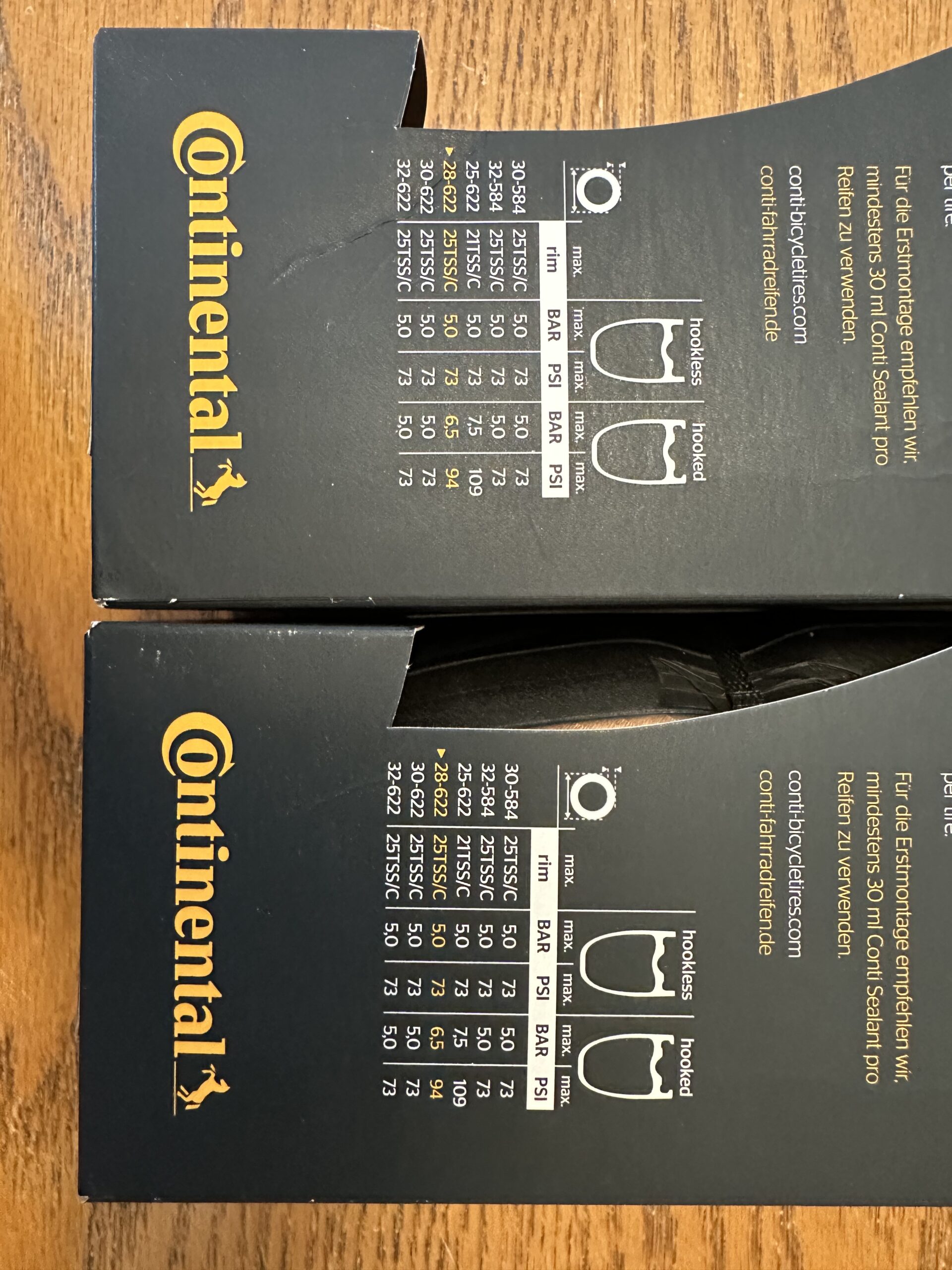 2x Continental GP5000S TR Tires - 28mm - New in box