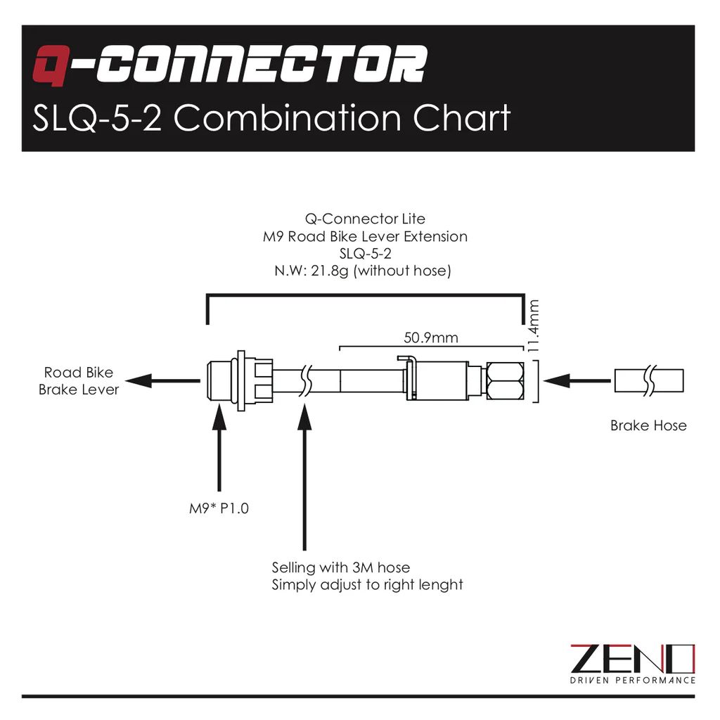 Zeno Q-Connector M9 Road/Gravel for internal routing