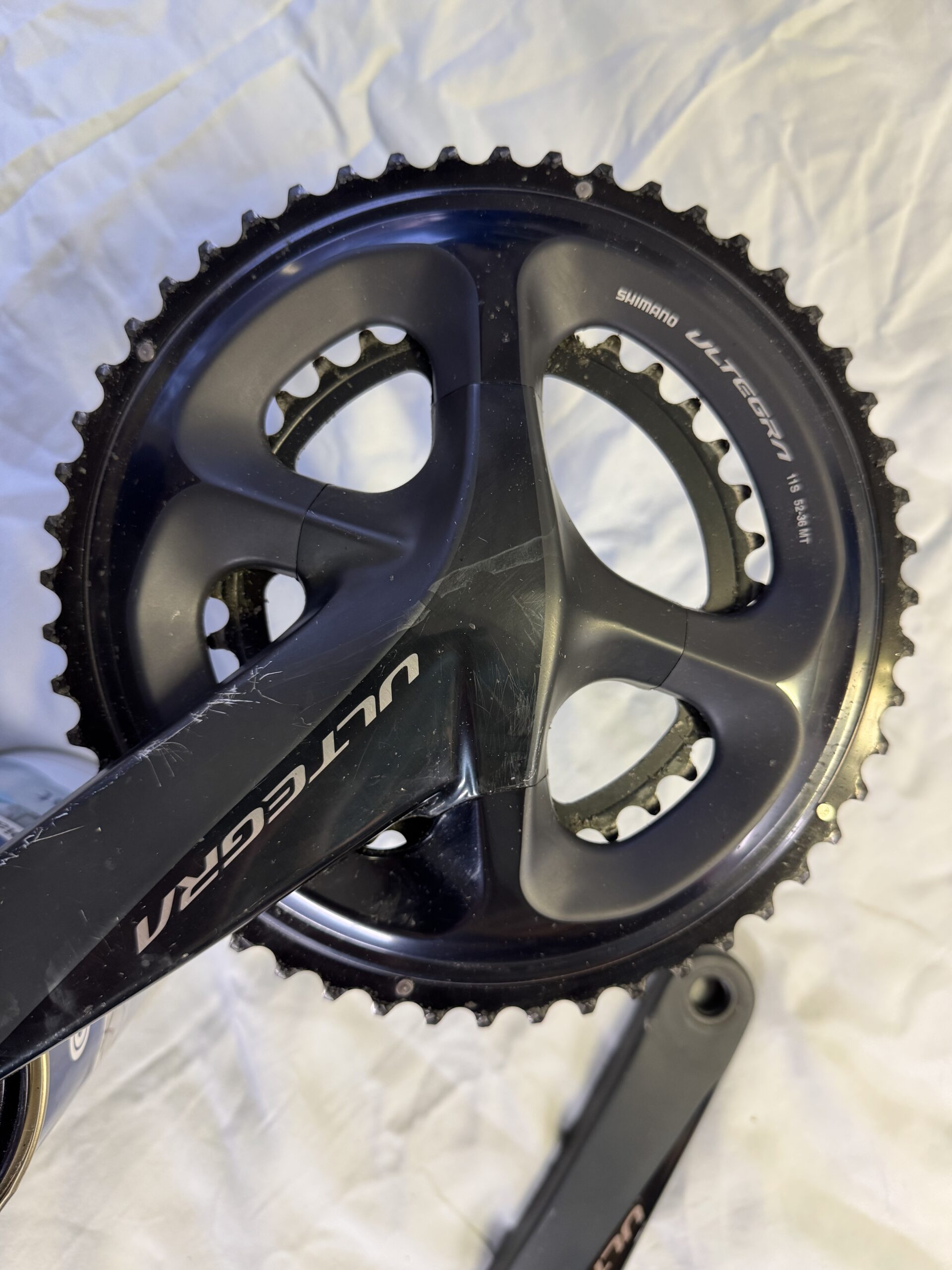 Used Ultegra 11 Speed 52/36 175mm Crankset with Near New 52 Tooth Chainring