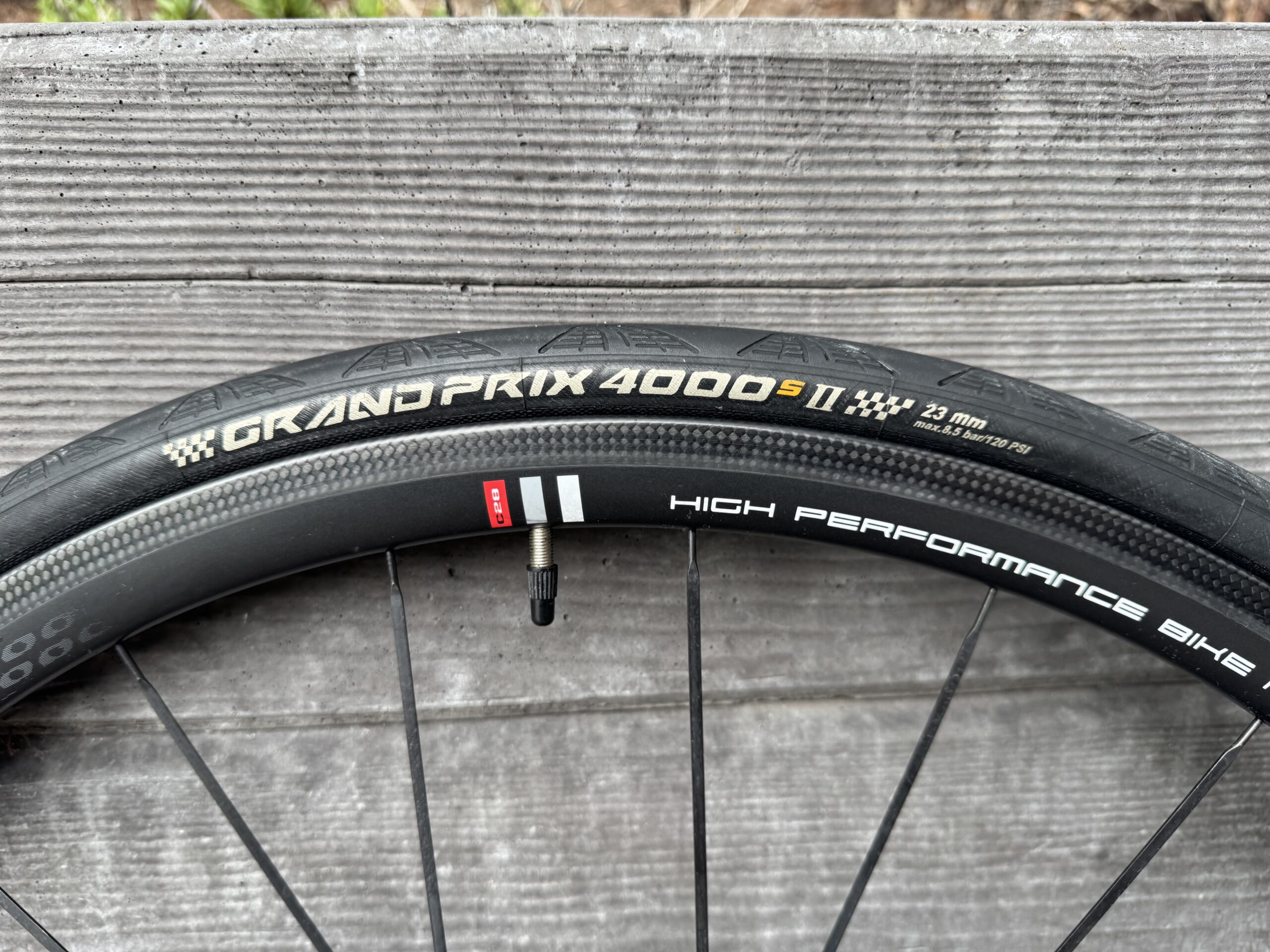 Pair of Token Tk-C-28 Carbon Clincher Wheels with Cassette, Tyres and Tubes