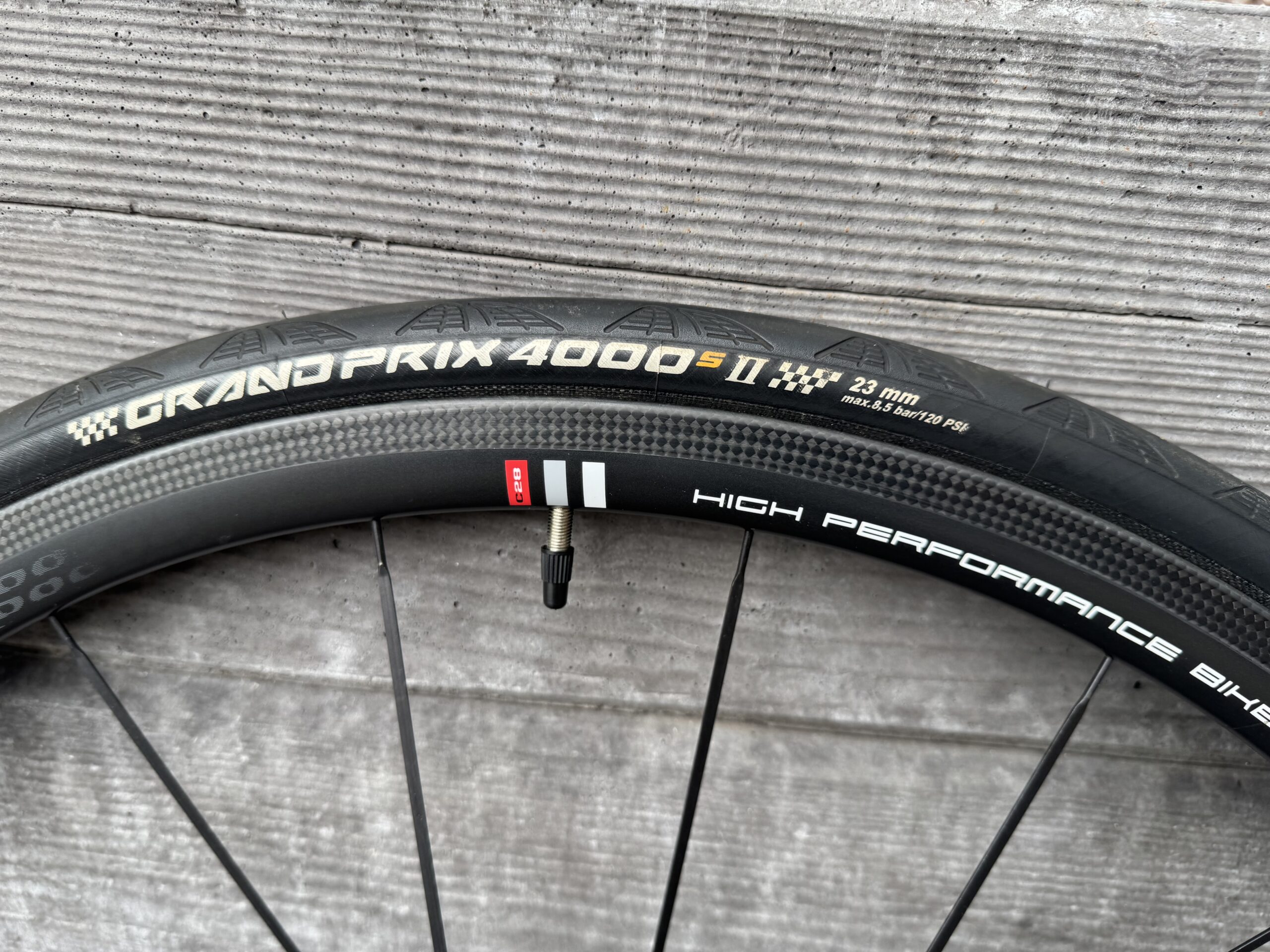 Pair of Token Tk-C-28 Carbon Clincher Wheels with Cassette, Tyres and Tubes