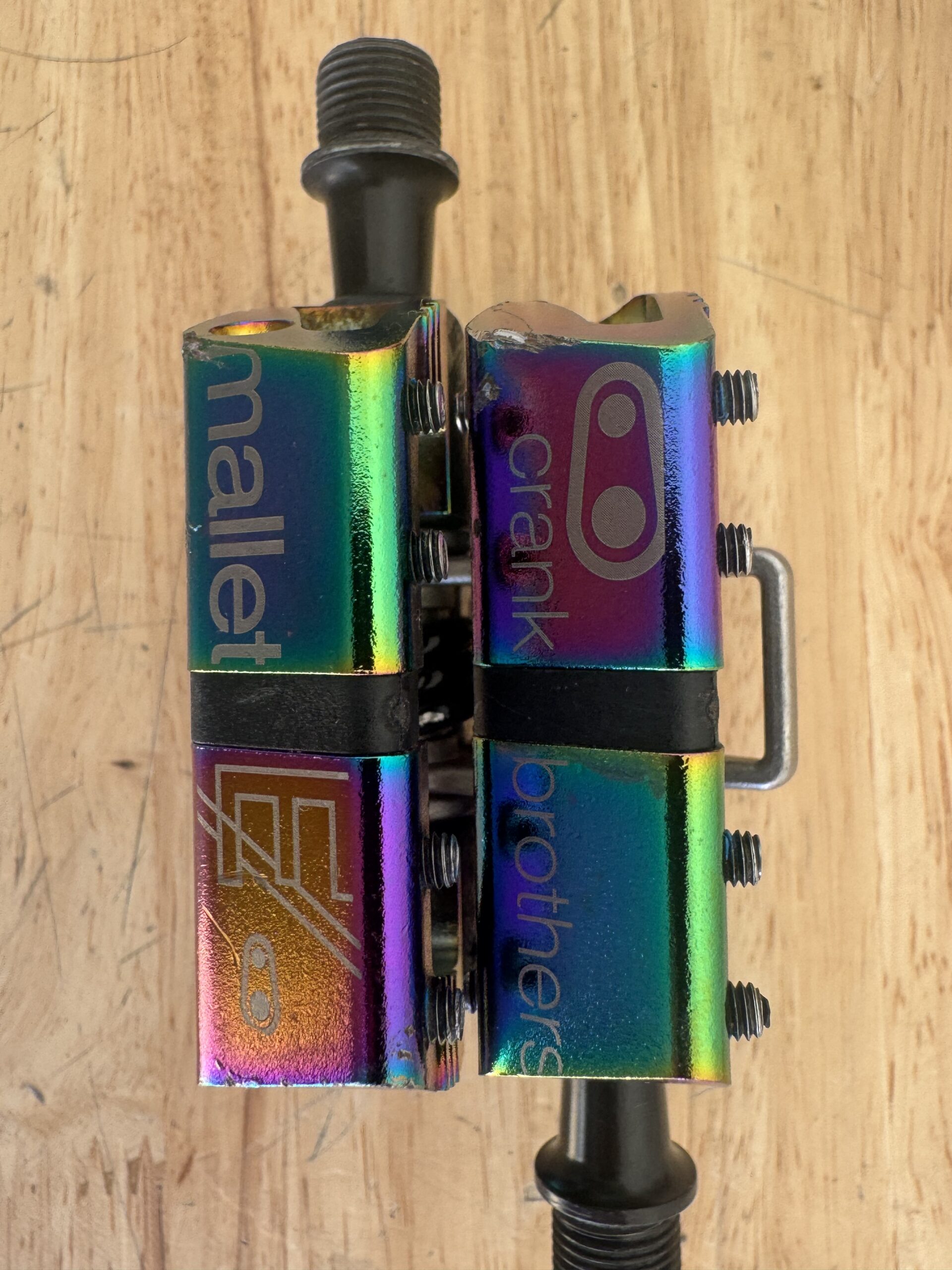 Crank Bros Mallet-E LS Clipless Pedals - Limited Edition Oil Slick Version