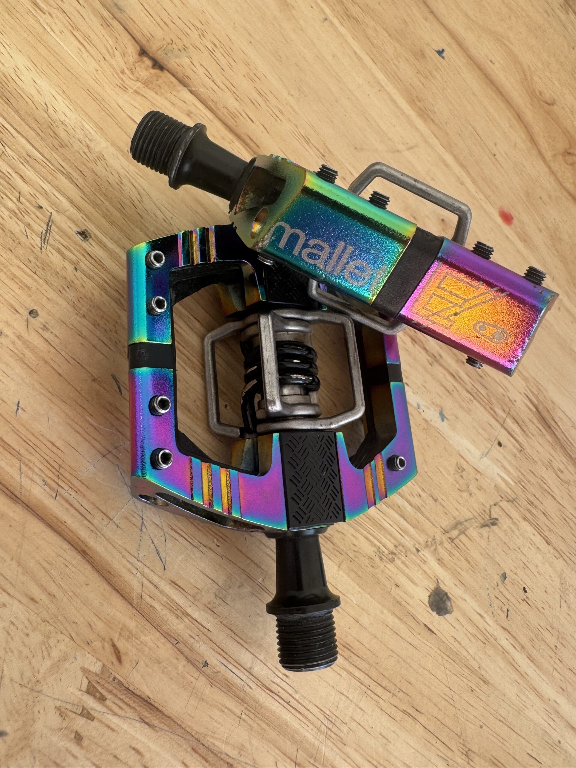 Crank Bros Mallet-E LS Clipless Pedals - Limited Edition Oil Slick Version
