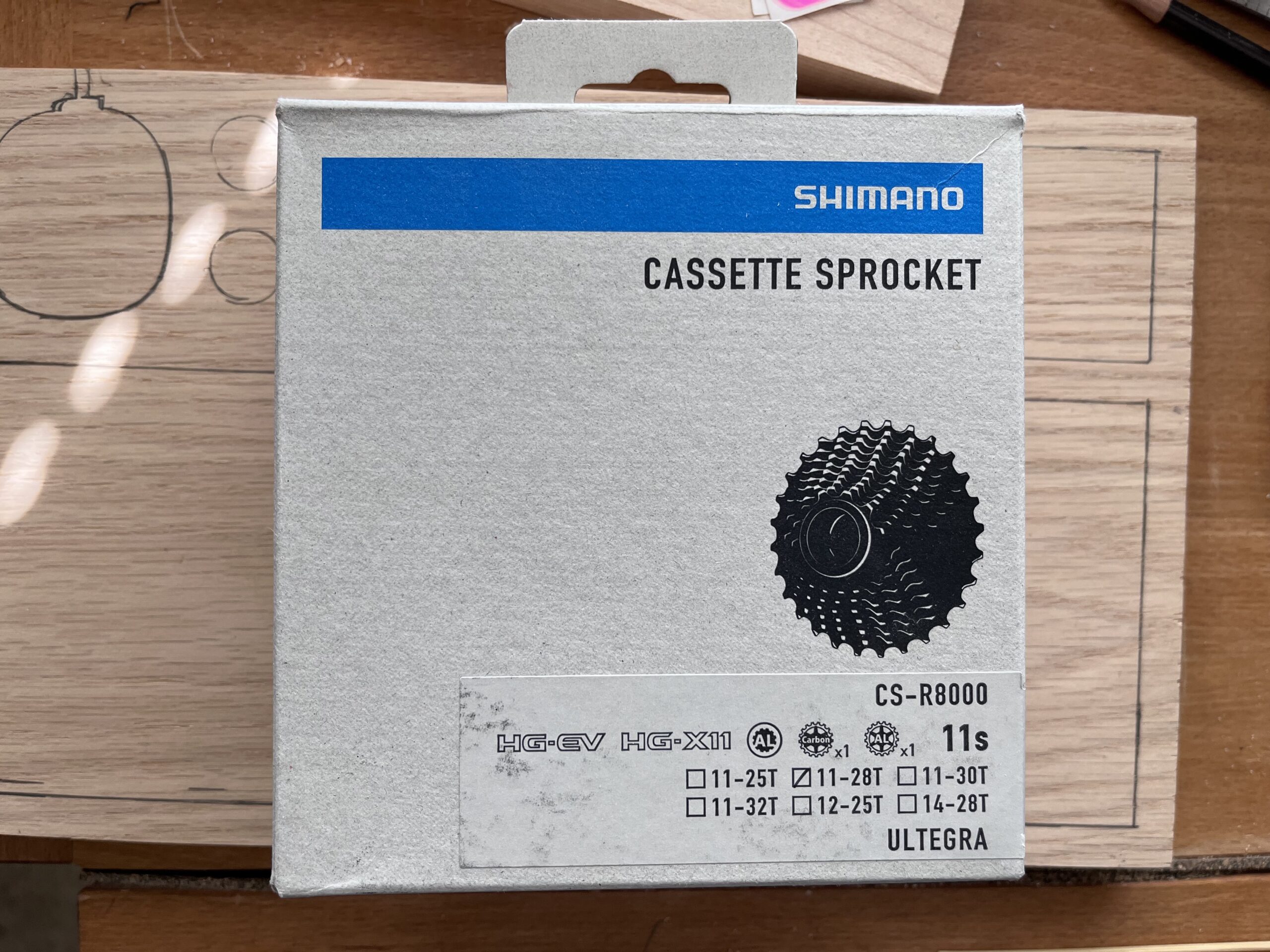 Shimano CS-R8000 11-speed cassette, 11-28